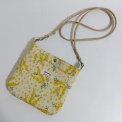 ❁miniサコッシュ❁　スマホショルダーバッグ　お散歩ショルダー　ミモザ♪