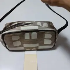 BALLY ポーチ ベージュ/ホワイト