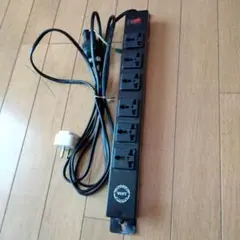 ELECOM エレコム タップ/工事用/抜け止め/6個口/マ/3mブラック