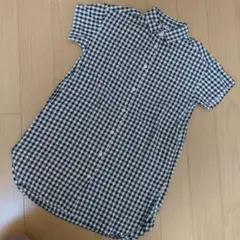 ユニクロ　ギンガムチェックシャツワンピース