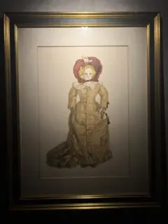小磯良平、【マヌキャンと西洋人形（A)】、希少な限定額装用画集画 小磯良平、【マヌキャンと西洋人形（A)】、希少な限定額装用画集画