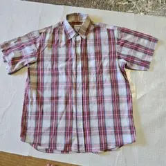 CONVERSE チェック柄 半袖シャツ 2L
