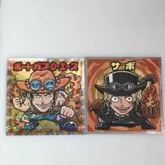 ロッテ ワンピースマンコレクターシール エース サボ 美品