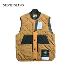 未使用 STONE ISLAND キルティング ベスト ガーメントダイ 中綿 M
