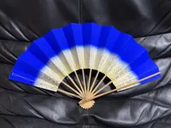 扇子　29cm 金砂子　青あけぼの暈し　舞扇子　舞踊　大衆演劇　着物　和装　小物
