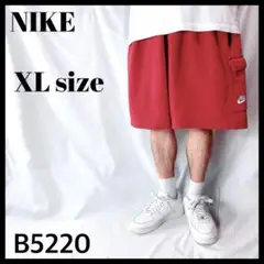 NIKE ナイキ サイドポケット スウェット ハーフパンツ ボルドー メンズXL