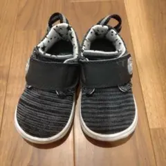 キッズスニーカー 14cm 黒 ストライプ