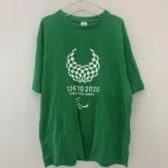 K1103 TOKYO 2020 半袖Tシャツ グリーン メンズ 3L