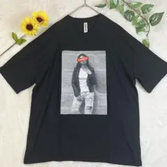 モディッシュガゼ メンズ ブラック tシャツ プリント Lサイズ