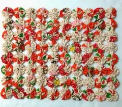 ヨーヨーキルト　ハンドメイド　レトロ　マルチカバー