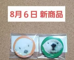 鳥羽水族館 メイ キラ 缶バッチ オレンジ グリーン ２個セット