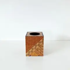 寄木細工　くずかご　ゴミ箱　古物　古道具　伝統工芸品　箱根　土産　骨董市　レトロ
