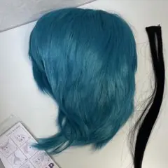 ウィッグ　ショート　ボブ　水色　コスプレ