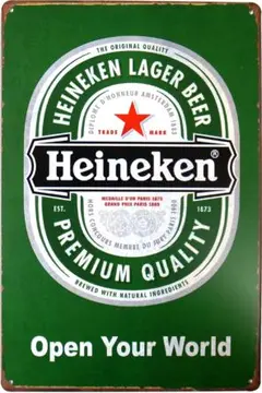 ★OUTLET★ ハイネケン ビール ブリキ看板 アメリカン雑貨