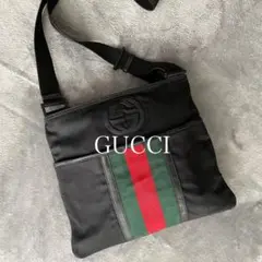 美品✨グッチ ショルダーバッグ シェリーライン インターロッキング ブラック