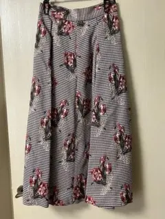 eimy istoire エイミーイストワール 千鳥格子 花柄 スカート