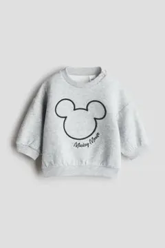 ディズニー ワンコインH&M ミッキーマウス スウェットシャツ グレー　80