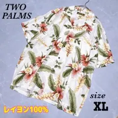 ✨美品✨【TWO PALMS】メンズ アロハシャツ レーヨン100% ハワイ製