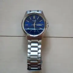 CASIO クォーツ腕時計 青文字盤