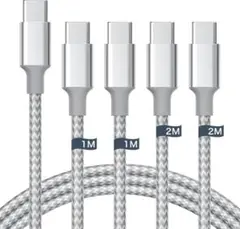 1M+1M+2M+2M USB Type C ケーブル 4本セット PD対応