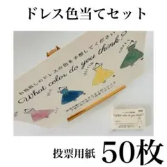 ドレス色当てクイズ　投票用紙　セット