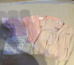 ピンク系 半袖シャツ 3点セット 110cm