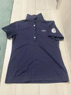 【お値下げ！】Callaway ネイビー ドット柄 シャツ S