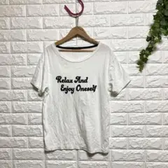 【バンヤードストーム】（F）文字プリントTシャツ 綿 クルーネック ワイド