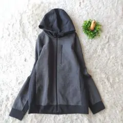 ユニクロ　UNIQLO　パーカー　グレー ブラック フルジップアップ　L　シック