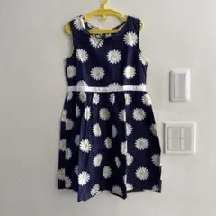 H&M デイジー柄 ノースリーブワンピース 128
