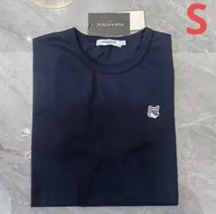 新品 Maison Kitsune グレーフォックスヘッドロゴ S@v46