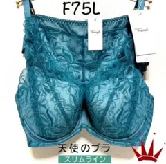 F75L 天使のブラ スリムライン582 ブラ＆ショーツ Green