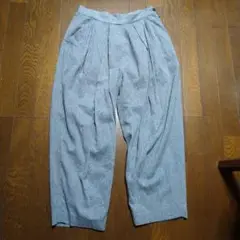 ウィムガゼット タックパンツ ブルー Lサイズくらい