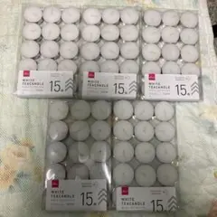 DAISO ホワイトティーキャンドル 15個入り　5セット