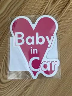Baby in Car ステッカー ハート型