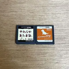 【中古】やわらかあたま塾 ニンテンドッグス DS 任天堂 ゲームソフト 2点