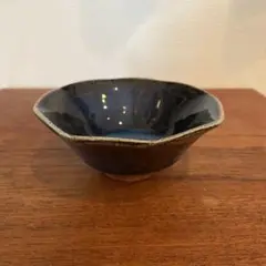 余宮隆 青藁灰釉 8角鉢