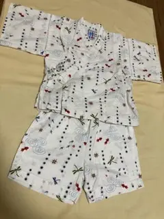 未使用に近いミキハウス　和柄甚平