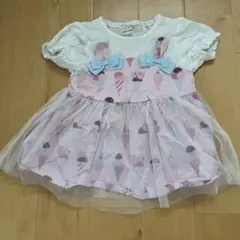 クーラクール　うさ耳　アイスクリーム柄　トップス　90cm