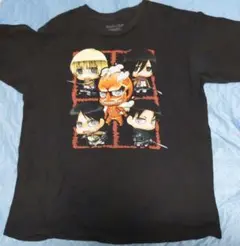進撃の巨人 キャラクターTシャツ XL 黒