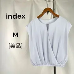 美品　index シャツブラウス ブルー　インデックス　M　薄手　春夏　青　涼