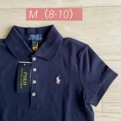 新品未使用【Ralph Lauren】ポロシャツ　ネイビー M（8-10）