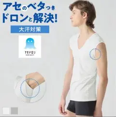 GUNZE グンゼ アセドロン 汗取りパッド付 ノースリーブ M 白