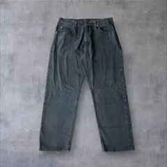【W36×L30】Wrangler ブラックジーンズ/後染デニム/黒/バギー