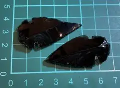 【お買い得⭐︎】黒曜石矢尻2個セット③