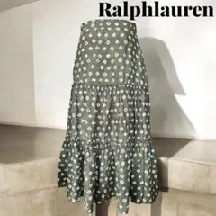 【美品】Polo RalphLauren リネン 麻 スカート フレア 0