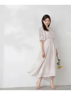 美品⭐︎PROPORTION　エンブロイダリースリーブワンピース