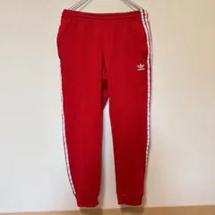 adidasトラックパンツ ジャージ 赤 白 サイドライン XL オリジナルス