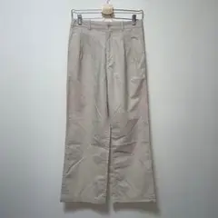 美品　ユニクロ　ベージュ チノパン　カジュアル　シンプル　ストレートワイド　M