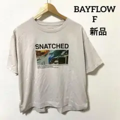 ☘️新品　BAYFLOW ベイフロー　フォトプリントTシャツ グレージュF＊QH
